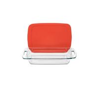 Pyrex 1090949 Easy Grab 3qt Oblong Dish with Red Cover