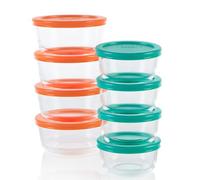 Pyrex 1136618 Glass Food Storage containers, Multicolor