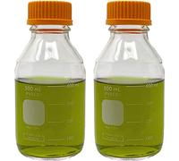 Pyrex 1395-2LCNEa 2L Round Media Storage Bottles, with GL45 Screw Cap, E, Glass