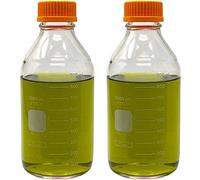 Pyrex 1395-2LCNEa 2L Round Media Storage Bottles, with GL45 Screw Cap, E, Glass