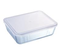 Pyrex 2.6 Litre Glass Rectangular Dish with Plastic Lid.