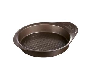 Pyrex 26 cm Medium Metal Asimetria Easy-Grip Cake Pan, Brown