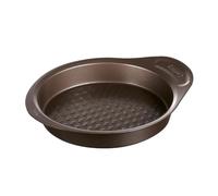Pyrex 26 cm Medium Metal Asimetria Easy-Grip Cake Pan, Brown | Brown, Non-Stainless Steel, Round Shape, Metallic Finish, 26 cm