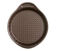 Pyrex 30 cm Large Metal Asimetria Easy-Grip Flan Pan, Brown