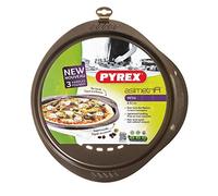 Pyrex AsimetriA Round Pizza Pan Non Stick with Grip Handle 32cm Brown