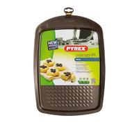 Pyrex asimetriA Metal Easy-Grip Baking Tray 33x25 cm, Brown