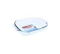 Pyrex 348001 Rectangular Baking Tray with Handles 30 x 19 x 6 cm, 1.9 litres, 18/8 Stainless Steel, Multi-Coloured