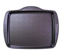 Pyrex 35 x 27 cm Large Metal Asimetria Easy-Grip Oven Tray, Brown