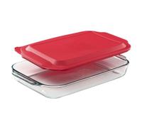 Pyrex 4.8-qt Oblong Baking Dish with Red Lid