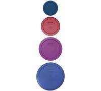 Pyrex 4 Lid Bundle for 1,2,4, and 7-cup Glass Bowls Made in the USA