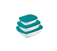 Pyrex 12-Piece Cook & Store Glass Dishes Set With Lids - 1.0L/1.1L/2.2L/2.3L/2.5L High Resistance Glass Casserole, Oven-Safe Rectangular, Round, Square Baking & Cooking Dishes