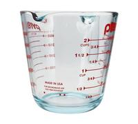 Pyrex 6001075 2 Cup Glass Measuring Cup - Made in USA | Clear Glass | Easy Pour Spout | Molded Handle | Kitchen Measuring Cup | Dishwasher Safe | Freezer Safe | Oven Safe