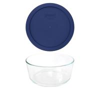 Pyrex KC46852 (6017397) Simply Store 7-Cup Round Glass Food Storage Dish, Blue