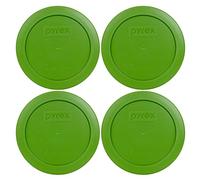 Pyrex 7200-PC Round 2 Cup Storage Lid for Glass Bowls (4, Lawn Green)