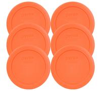Pyrex 7200-PC Round 2 Cup Storage Lid for Glass Bowls (6 Orange)