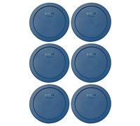 Pyrex 7201-PC 4-Cup Blue Spruce Food Storage Replacement Lid (6-Pack) - Made in USA