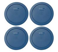 Pyrex 7201-PC Blue Spruce Round Plastic Food Storage Replacement Lids - 4 Pack