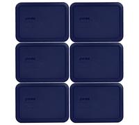 Pyrex 7210-PC 3 Cup Blue Rectangle Plastic Lid (6, Blue)