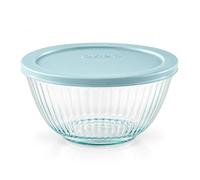 Pyrex 7401 3-Cup Sculpted Glass Mixing Bowl (1 Pack - With Lid)