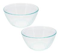 Pyrex 7402 6-Cup Sculpted Glass Mixing Bowls (2-Pack)
