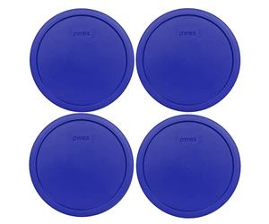 Pyrex 7403-PC 10-cup Cadet Blue Food Storage Replacements Lids - 4 Pack Made in the USA