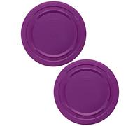 Pyrex 7404-PC 4.5qt Thistle Purple Plastic Food Storage Replacement Lid, Made in USA - 2 Pack