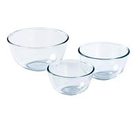 Pyrex - 8023509 - 3 Pieces Glass Mixing Bowls Salad Bowl - 0.5 L 1 L 2 L - Boros