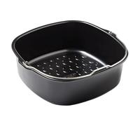 PYREX, Airfryer Metal, Round Oven Dish, 22 x 21 x 7.5 cm, Baking Basket with Handle, Non-Stick Carbon Steel, Homogeneous Baking, Oven, Freezer and Dishwasher Safe