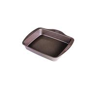 Pyrex asimetriA Metal Easy-Grip Rectangular Roaster 40x31 cm, Alloy Steel, Brown, 1