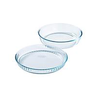 Pyrex® - Bake & Enjoy - Set of a Glass flan Dish 28 cm and a Cake Dish 26 cm
