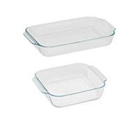 Pyrex Basics Clear Glass Baking Dishes 2.8l Oblong and 2.8l Square
