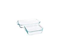 Pyrex Basics Clear Glass Baking Dishes - 2 Piece Value-Plus Pack - 1 Each: 3 Quart Oblong, 2 Quart Square by Pyrex