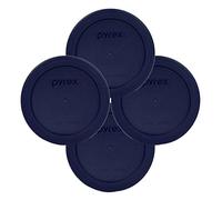 Pyrex Blue 2 Cup Round Storage Cover #7200-PC for Glass Bowls 4-Pack