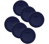 Pyrex Blue 2 Cup Round Storage Cover #7200-PC for Glass Bowls 6-Pack