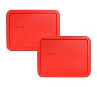 PYREX Blue 6-cup RECTANGULAR Plastic Cover 7211-PC (2 Pack)