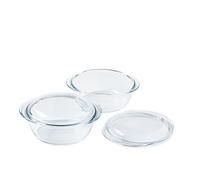 Pyrex® | Borosilicate Glass Casserole | Set of 2 | Steamer, Quick and Tasty Cooking, Microwave and Dishwasher Safe (2 Pack 1.6L) Casserole Dishes (2 x 1,6L)