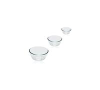 Pyrex 3 Piece Bowl Set Clear Glass