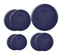 Pyrex Bundle - 7 Items: 1 7402-PC 6/7-Cup Blue Lid 2 7201-PC 4-Cup Blue Lids 2 7200-PC 2-Cup Blue Lids 2 7202-PC 1-Cup Blue Lids Made in the USA