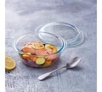 Pyrex 2L Casserole + 0.5L Lid, Clear