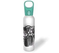 Pyrex Color-Changing Glass Water Bottle with Silicone Coating: Textural Art, 17.5oz