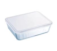 Pyrex Cook And Freeze Rectangular Dish With Lid 0.8L | Handles thermal shock during freezer-to-oven transitions; supports efficient commercial catering prep.