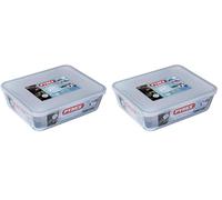 Pyrex Cook And Freeze Rectangular Dish With Lid 2.6L (Pack of 2)