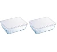 Pyrex Cook And Freeze Rectangular Disk With Lid 4L (Pack of 2)
