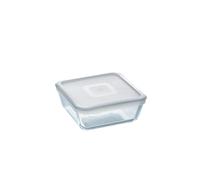 Pyrex Cook And Freeze Square Dish With Lid 850ml | Withstands extreme thermal shock to transition directly from freezer to hot oven safely, preserving food freshness.