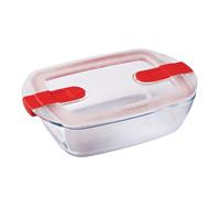 Pyrex Cook and Heat Rectangular Dish with Airtight Lid Seal Steam Vents