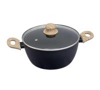 Pyrex - Cook&Care Saucepan with lid Made of Recycled Aluminium - for All Heat Sources - PFAS-Free Non-Stick Coating - Scratch Resistant - Dishwasher Safe - Wooden Handle (Ø24 cm (Cooking pan))