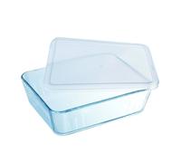 Pyrex Rectangular Dish with Plastic Lid, 0.8L
