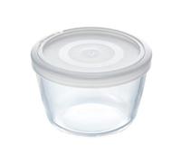 Pyrex 1.1L Dishwasher Safe Classic Round borosilicat Glass Dish With Plastic Lid