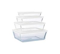 Pyrex Batch Cooking Cook & Freeze Food Storage Glass Containers Set of 4 1.5L