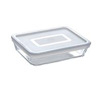 Pyrex Rectangular Dish with Plastic Lid, 0.8L